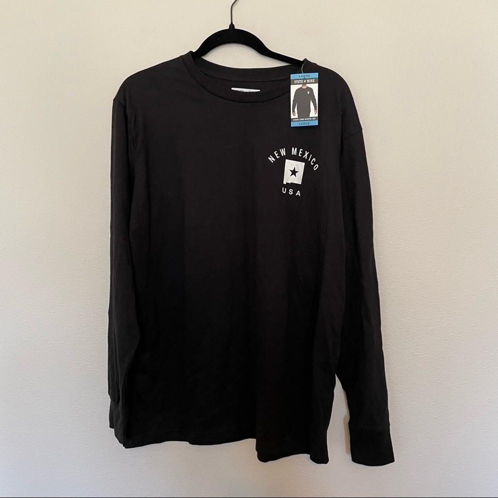 NWT state of mine New Mexico graphic black long sleeve mens t-shirt